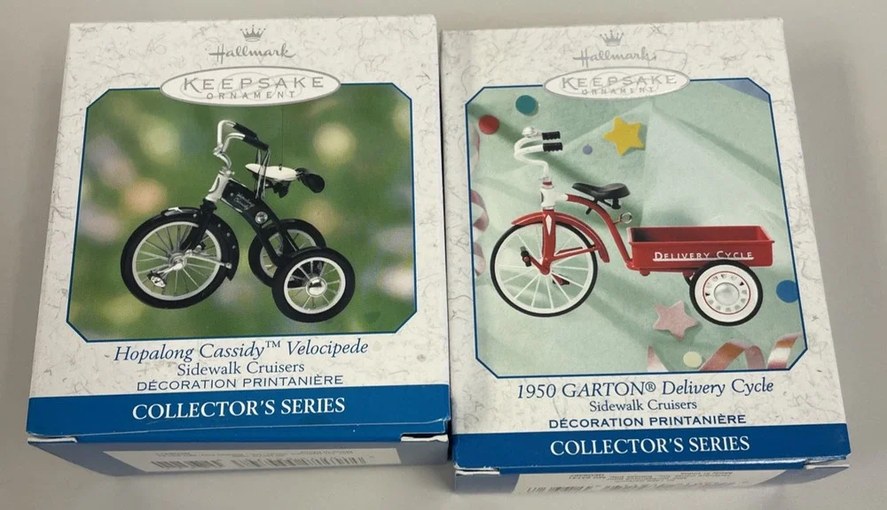 2 Hallmark Keepsake Ornaments Sidewalk Cruisers Collector's Series - #3 & 4